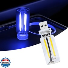 Vintage USB Car Night Light, Touch Dimmable LED Filament Lamp - Portable Mini