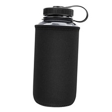 YR Reusable Neoprene Insulator Sleeve Holder for Nalgene 32oz Wide Mouth Black