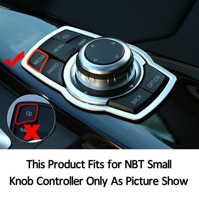 Car Crystal Multimedia Button Knob Cover Trim For BMW F25 F30 F11 F20 iDrive - Image 4 of 4