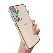 Samsung Galaxy S24 5G Case with Cute Love Hearts Pattern Camera Lens Protectio