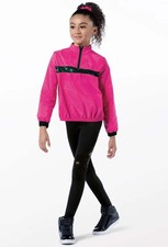 Dance Costume Weissman 14193 Large Child Orange Jacket  Unitard Hip Hop Sequin