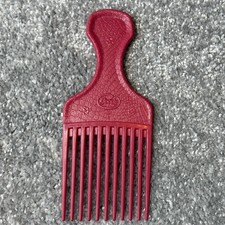 Vintage Goody Large Red Hair Pick Textured 80 s 90 s Comb Afro Lift USA 6.5
