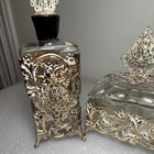 Vintage Goldtone Hollywood Regency Ormolu Vanity Set Perfume Bottles and Powder — photo 7