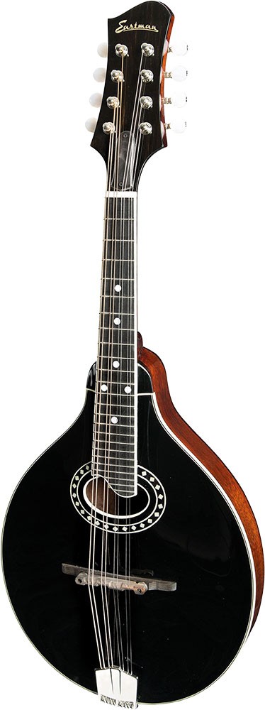 Eastman MD404-BK A Style Mandolin. Black Top, at Hobgoblin Music