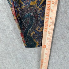 VTG Harem Pants Women S High Waisted Smocked Waist Paisley Floral Rayon