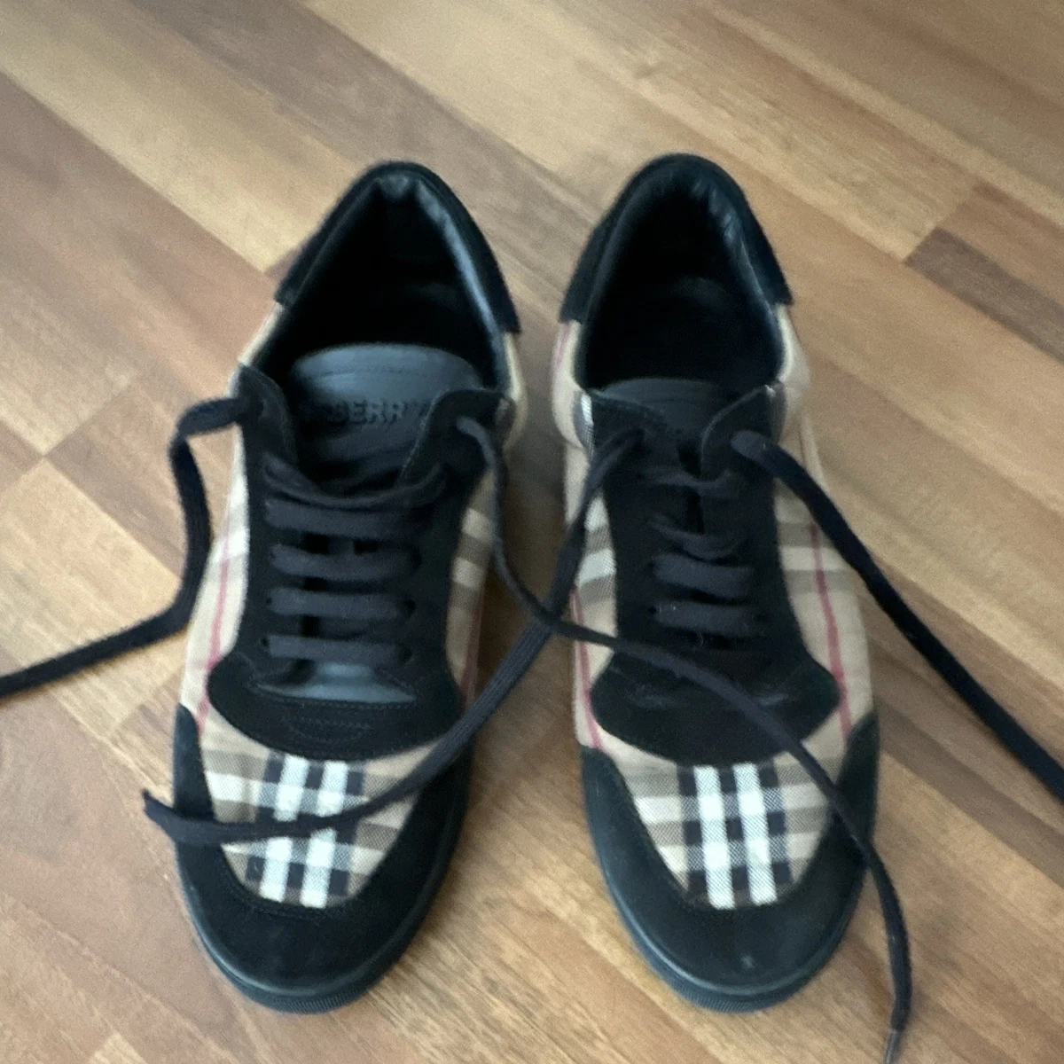 Burberry Black‎ Suede Laced Up Shoes Size 43 US 10 Men Suede Moor Hiking Boots​ in Black - Men | Burberry® Official main image 2