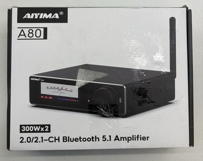 Aiyima A80 Bluetooth Amplifier DAC Stereo HiFi Home Audio Receiver, New Open Box