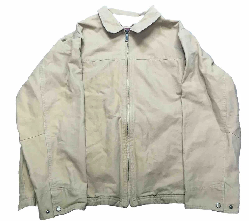 Dri Duck Men’s Full Zip Barn Jacket Size 2XL Brown Canvas Trekker Style Hunting - Image 2 of 4