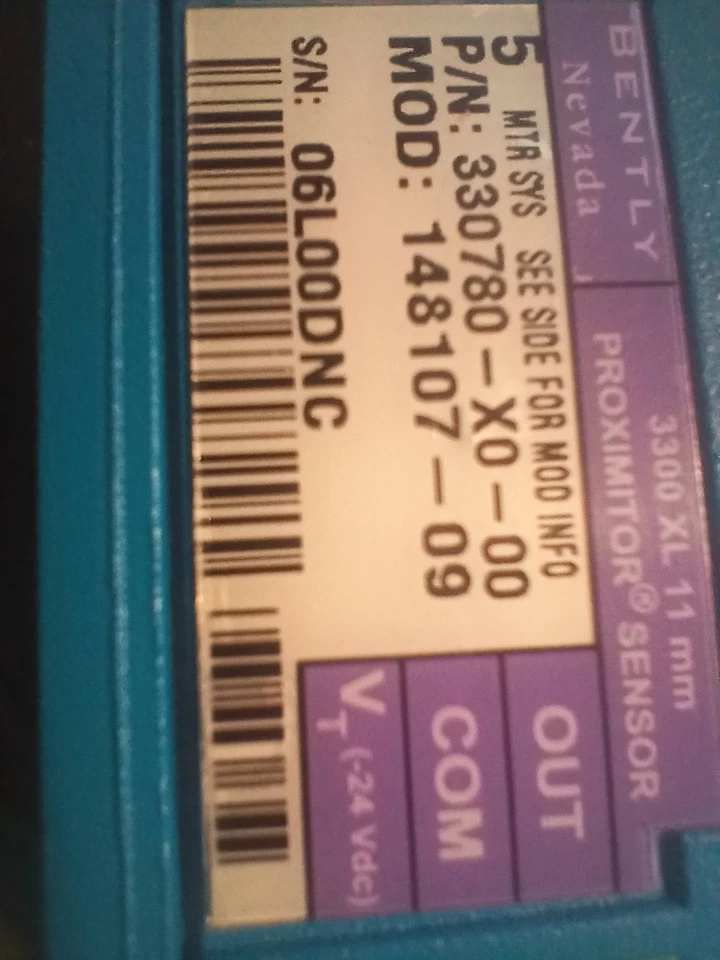 Bently Nevada 330780-91-00 3300 XL 11mm Proximitor Sensor P/N 3300780-X0-00 - Image 3 of 4