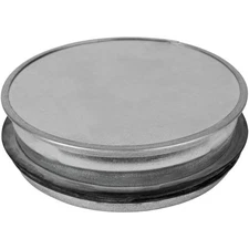 4 Inch Galvanized Steel End Cap with Rubber Gasket – Round Male Fit Duct Plug...