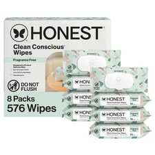 The Honest Company Hypoallergenic Multi-Use 72 Count Pack of 8 , Geo Mood