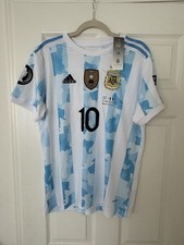 Men's 2021 Adidas Argentina Commebol Campeon 2021 "Messi" Jersey