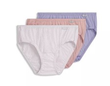 New Jockey Women's size 7 Underwear Elance Cotton Bikini 3 Pack Light Pink Purpl