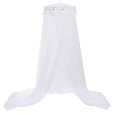 Jeteventy Bed Canopy for Girls, Princess Bed Curtain Net for Single to King S...