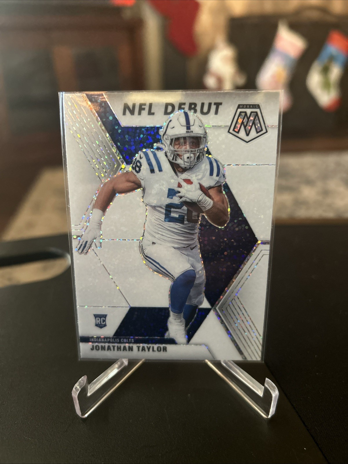 2020 Panini Mosaic Jonathan Taylor #276 NFL Debut WHITE SPARKLE SSP Rookie RC