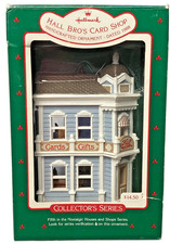 1988 "Hall Bro's Card Shop" Hallmark Keepsake Ornament, 4" x 3" inches