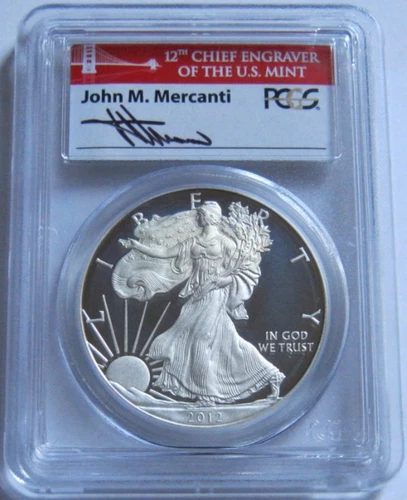 2012-S PCGS PR70 1st Strike PROOF AMERICAN SILVER EAGLE~from75th Anniversary Set