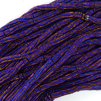 4mm purple hematite daisy beads 15.5'' strand