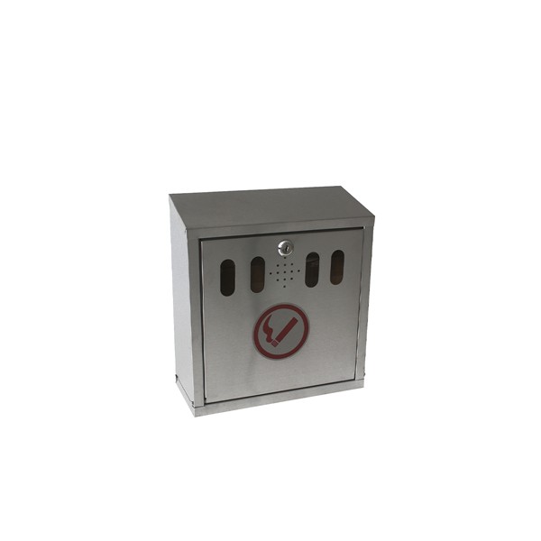 GenWare Ashtray Bin Stainless Steel Smoking Bin Wall-Mounted Outdoor Ashtray