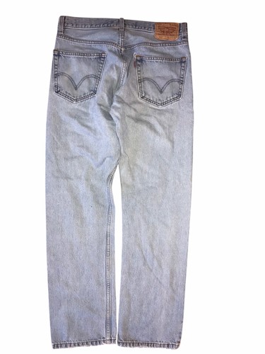 Vintage Levis 505 Regular Fit Jeans Men 33 x 32 Blue y2k Western Rodeo Ranch C70 - Picture 2 of 5