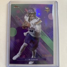 2025 Topps Finest Football J.J. McCarthy #61 Common Color Match /250 Vikings