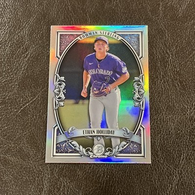 2026 Bowman Chrome Bowman Sterling Refractor Ethan Holliday BST-11