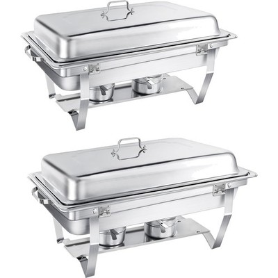 Buffet Chafing Dish Edelstahl 9L Set Party Catering Warmhaltebehälter