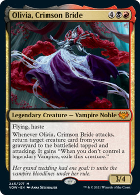 Mint/Near-Mint, English - 1 x MTG Olivia, Crimson Bride Innistrad: Crimson Vow