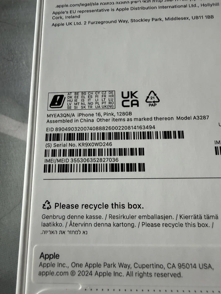 Apple iPhone 16 128GB Mobile Phone in Pink UNLOCKED - Image 3 of 3