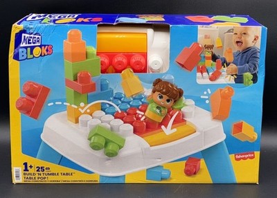 MEGA BLOKS Fisher Price Toddler Building Block Build N Tumble Activity Table NEW