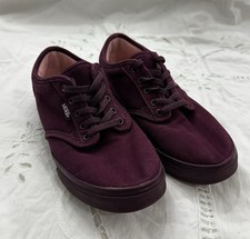 Vans Woman s Burgundy Canvas Lace-up Shoes - Size 6