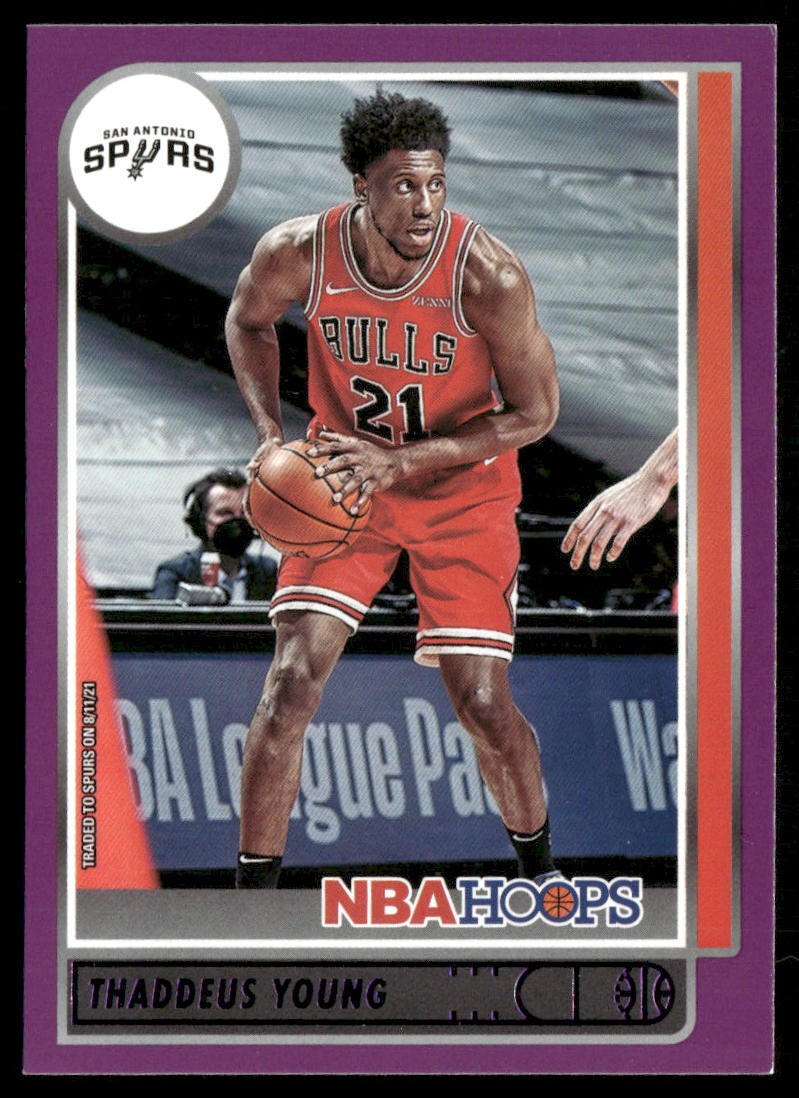 Thaddeus Young 2021-22 Hoops Purple #65 San Antonio Spurs