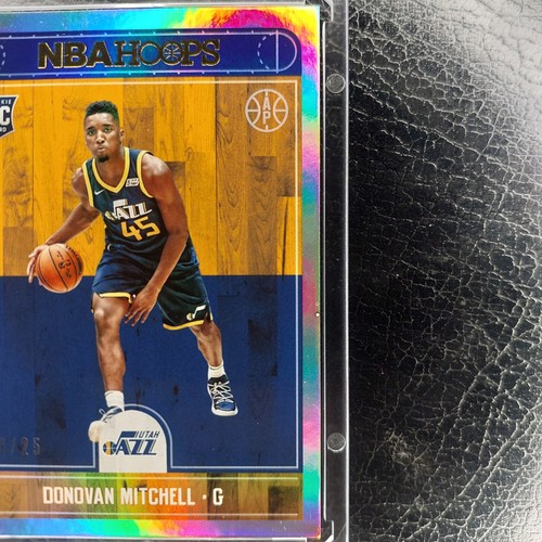 DONOVAN MITCHELL #09/25 Rookie RC SILVER Holo 2017-18 NBA Hoops Basketball #263 - Picture 3 of 3