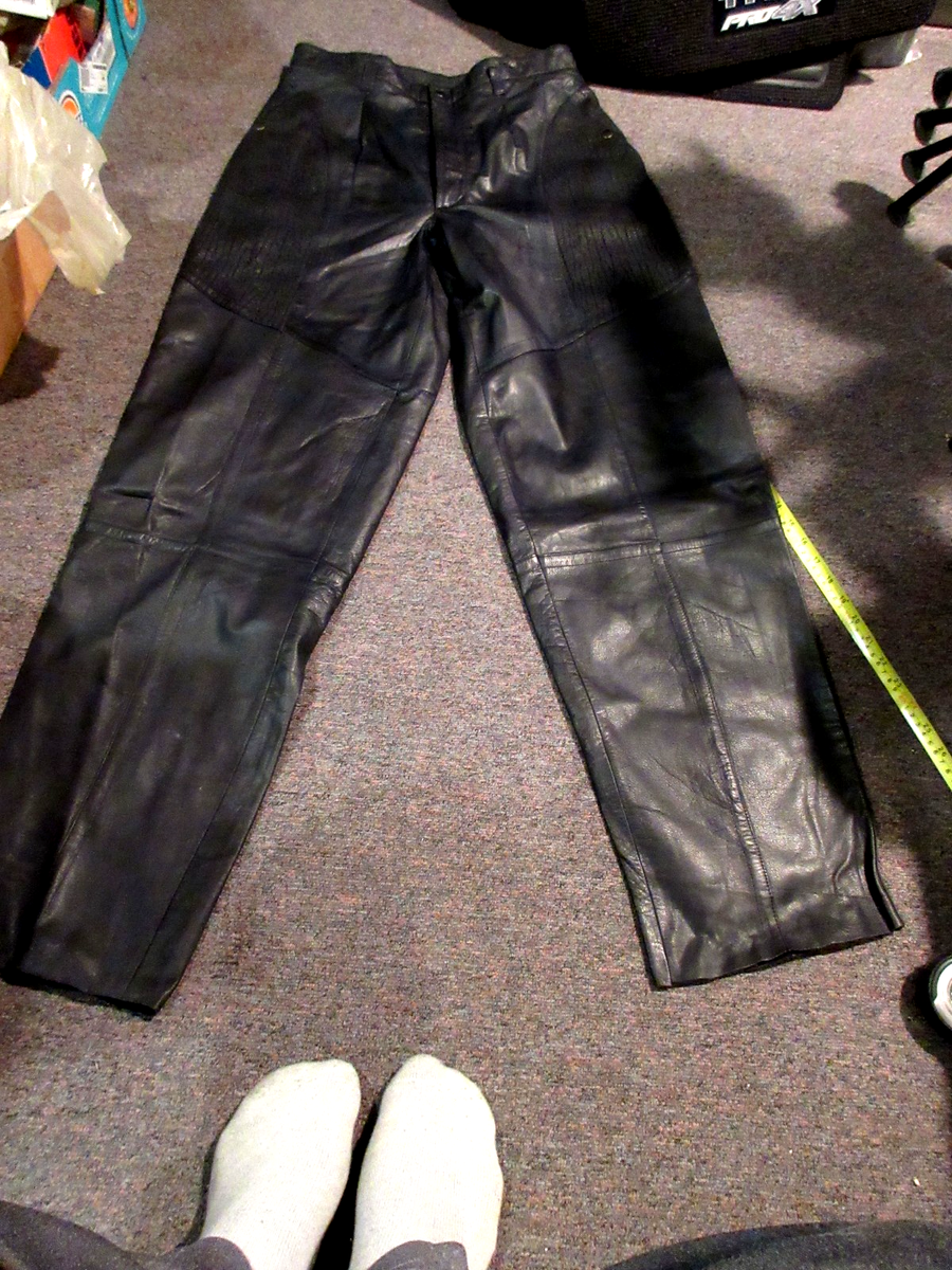 Pelle Pelle Marc Buchanan レザーショーツ パンツ Marc Buchanan Pelle Pelle Black Leather Pants 34 x 34 New w/Tags