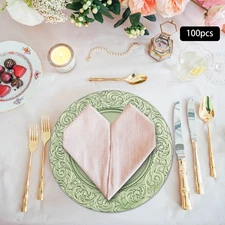 100 Pack Charger Plates 13 Inch Round Charger for Dinner Plates Party Dinning US