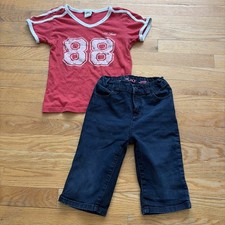 Lot of Place Denim Shorts Girls Slim 12 and Urban Outfitters Size Small Tshirt