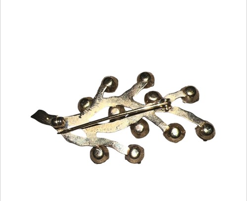 Van Dell 12K Gold Filled Multicolored Rhinestone Tree Branch Brooch Pin Vintage - Picture 3 of 6