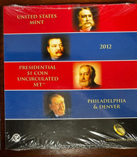 U.S. Mint 2012 Presidential $1 Uncirculated Philadelphia Denver - 8 Coin Set