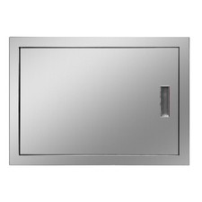 Stainless Steel Flush Mount BBQ Access 24Wx17H Inch Single Outdoor Kitchen Door