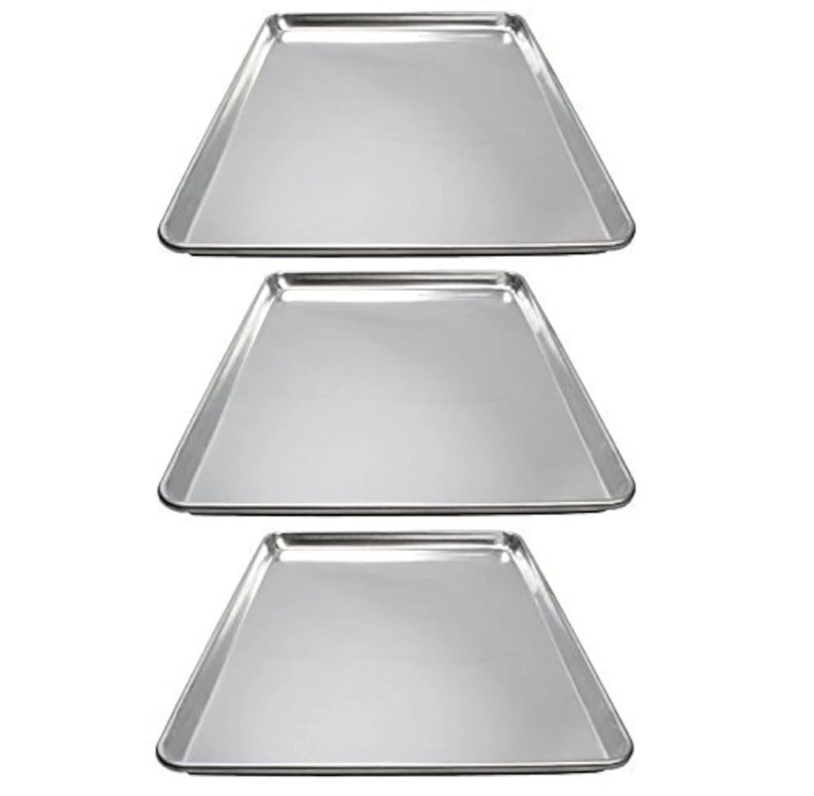 Winco 13 Inch x 18 Inch Aluminum Sheet Pan (set of 3)