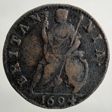 1694 William III 3rd & Mary Farthing Coin | Fine Collectable Grade