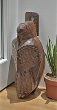 Antike Holzfigurine Pfau Vogel Deko, Original Handgeschnitzt