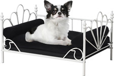 Stylish Pet Sofa Bed with Velvet Cushion for Cats  Small Dogs - White