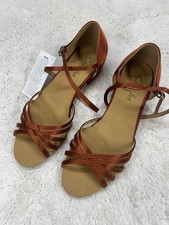 New Sansha Frank Duval Ballrom Ladies Leather sole Ligne Danse Shoes Size 10