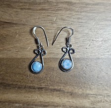 Larimar Sterling Silver Earrings Gift