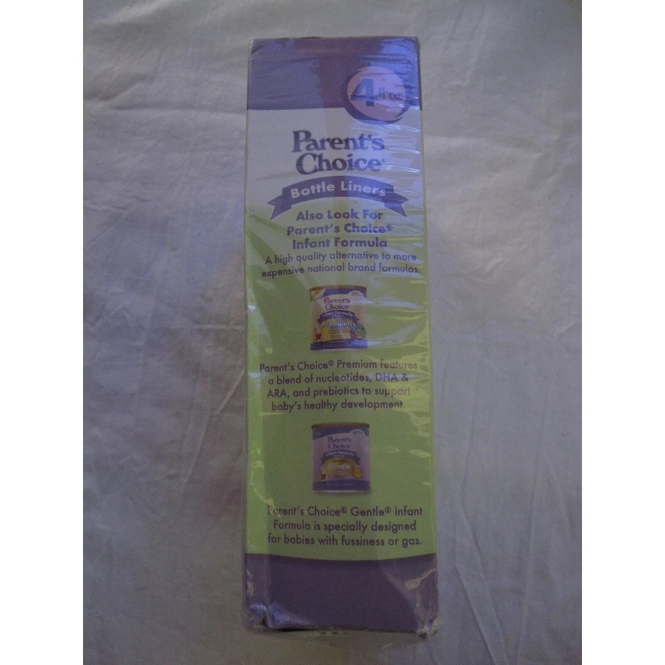 NUEVO Forros para biberones Parent's Choice sin BPA 4 fl oz 100 unidades para bebé de 0+ meses Foto 2 de 4