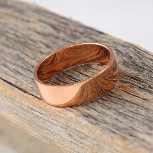 4MM Plain Copper Band Ring Solid Copper Flat Band Thumb Ring