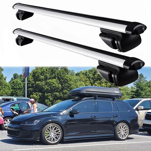 48" Top Roof Rack Cross Bars Cargo Luggage Carrier For Volkswagen Golf