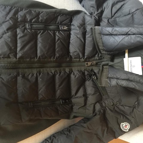 Moncler Puffer Jacket Coat Dark Green Size 0 - Foto 3 di 8