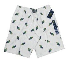 Polo Ralph Lauren Men's White Polo Bear Graphic Jersey Sleep Shorts